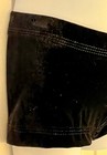 Gk Black Velvet Child Small Micro Mini Workout Cheer Dance Gymnasts Shorts Sz S