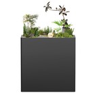 24x12x24  Galvanized Steel Planter Box W  Removable Insert Shelf Metal Planters