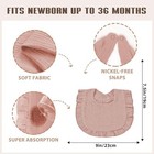 6 Pack Muslin Baby Bibs For Baby Girls Muslin Bibs Drool Bandana Bibs Sweet Pink