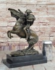 Art Deco Sculpture Napoleon Bronze Statue Hot Cast Marble Base Figurine Decor
