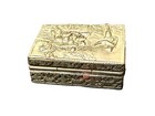 Vintage Unused Italy Silver Relief Vanity Jewelry Trinket Pill Small Box