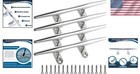 Boat Cleat 4 Inch Stainless Steel Open Base Set 4 Pcs For Dock Yacht Marine S   