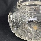 Vintage Clear Cut Crystal Vanity   Powder Jar No Lid