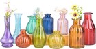 Bud Vases For Flowers glass Colored Bud Vase In Bulk Set Of 10 small Vintage    