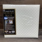 Pioneer Wedding Scrapbook Photo Album Ivory Pattern Fabric Ribbon 12   x12   