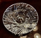 Orrefors Sweden Crystal Disc Candle Holder Tea Light Votive Clear Ice Decor