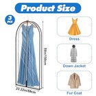 3 Pcs 59  Dress Bags For Gowns Clear Garment Bags For Hanging Clothes 4  
