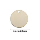 Septe 100 Pieces Unfinished Round Wooden Circles With Holes For Crafts 1 Inch