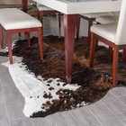 Amazing Rodeo Brazilian  Brindle Cowhide Size Approx 5x6- 6x6 Feet