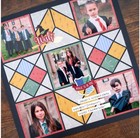 Creative Memories 12x12  argyle  Recipe Template Mylar Stencil Pattern  Reusable