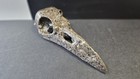 Raven Skull Sculpture  ancestral Grounding  12  Speckled Granite Wicca  Pagan Xl