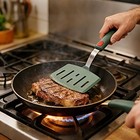 Silicone Wide Pancake Spatula  Slotted Turner For Cooking Or Baking