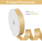 1  Width X 100 Yards Satin Ribbon  Light Gold Ribbon Perfect For Diy Craft  Bows