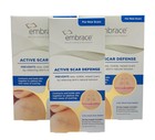  3  Embrace Active Scar Defense For New Scars  Silicone Scar Sheets  4 7 Inch