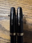 Lot Of 2 Vintage Parker Vacumatic Major Fountain Pens  Blue Diamond 14k Gold Nib