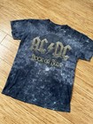 Ac Dc Rock Or Bust 2015 Tour Tie Dye Band Tee Medium Angus Young Double Sided
