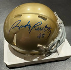 Rudy Ruettiger Signed Notre Dame Fighting Irish Mini Helmet Autographed Jsa Coa