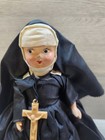 Vtg 1950s Composition Nun Doll 8    Painted Eyes Boots Catholic Sister See Pics  