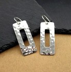 925 Sterling Silver Minimal Earrings Jewelry Earring  Rectangle Geometric Shape