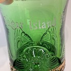 Grosse Ile  Michigan Mi Antique Sugar Island Green Depression Souvenir Glass Cup