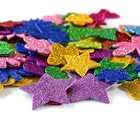  6 Pack  Glitter Foam Letter Stickers Foam Stars Heart Self 6 Shape Glitter