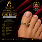 Woman Floral Toe Ring Solid Metal 925 Sterling Silver 14k Yellow Gold Plated
