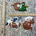 Vintage Burwood 3 Piece Sports Plastic Wall Hanging Plaques
