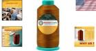 Size 69 T70 Brown Bonded Nylon Thread - 1500 Yds Heavy-duty Sewing Solution