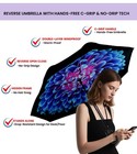 49 56 Inch Inverted Reverse Upside Down Umbrella  Extra Large Double Canopy V   