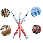 6 Pcs 20mm Deep Drill Hole Long Nib Carpenter Pen Marker Pens Black Blue Red
