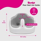 Bumbo Infant Baby Floor Seat Lite With Cushioned Seat   Safety Strap  Cool Grey
