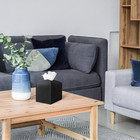 Tissue Box Cover Holder Square Tissue Cube Cover Pu Leather Tissue Organizer Wit