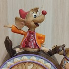 Jim Shore Disney Stitch In Time Jaq   Gus Clock Statue  works 