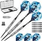 Steel Tip Darts 23 Grams 80  Tungsten Set With Case Shafts Flights Grip