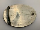 Steer Wrestling Belt Buckle Rodeo Western Trophy Cowboy Nickel Silver  Vintage