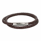 Men Women Multi-layer Leather Braided Bracelet Stainless Steel Clasp Wrist Cuff