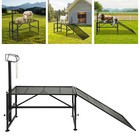 Livestock Trimming Stand With A Ramp  Metal Milking Stand  Adjustable Height