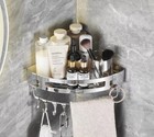 Chrome Corner Shower Caddy Bathroom Shower Shelf Storage W bar Hanger Hooks