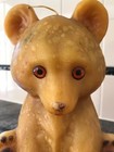 Vintage 1970s Yellow Bear Candle Wax Large Retro Hippie Mountains Nature Cub