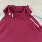 Under Armour Long Sleeve Compression Shirt Mens Large Red Mock Neck