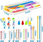 56 Pcs Yarn Needle Crochet Set     Tapestry  Blunt  Plastic Needles With Case 