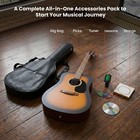Acoustic Guitar Dreadnought Sunburst Fender Fa Series Bundle Tuner Strings Picks