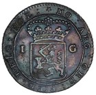 Netherlands East Indies Batavian Republic 1 Gulden 1802 Silver Au  sailing Ship 