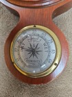 Barometer Swift   Anderson Mahogany Wood   Brass Vintage Weather Station Banjo