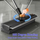 Floor Scrub Brush With Squeegee Long Handle 3 In 1 Tub 52   2026 Black