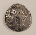 Ancient Greek Silver Ar Stater  Lucania  Metapontum   Demeter   Ear Of Barley