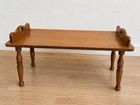 Vintage Solid Wood Heart Cutout Coffee Table Bench Farmhouse 32 5   
