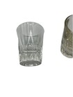 2 Vintage Clear Glass Heavy Bottom 1oz Shot Glasses Mcm Barware