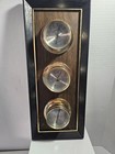 Vintage Springfield Weather Station Faux Wood Detail Thermo  Humadity  Barometer