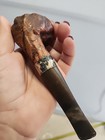 Vintage Tobacco Pipe Briar Sterling Band 